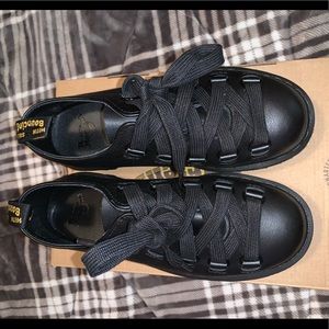 Black leather Dr Marten boots